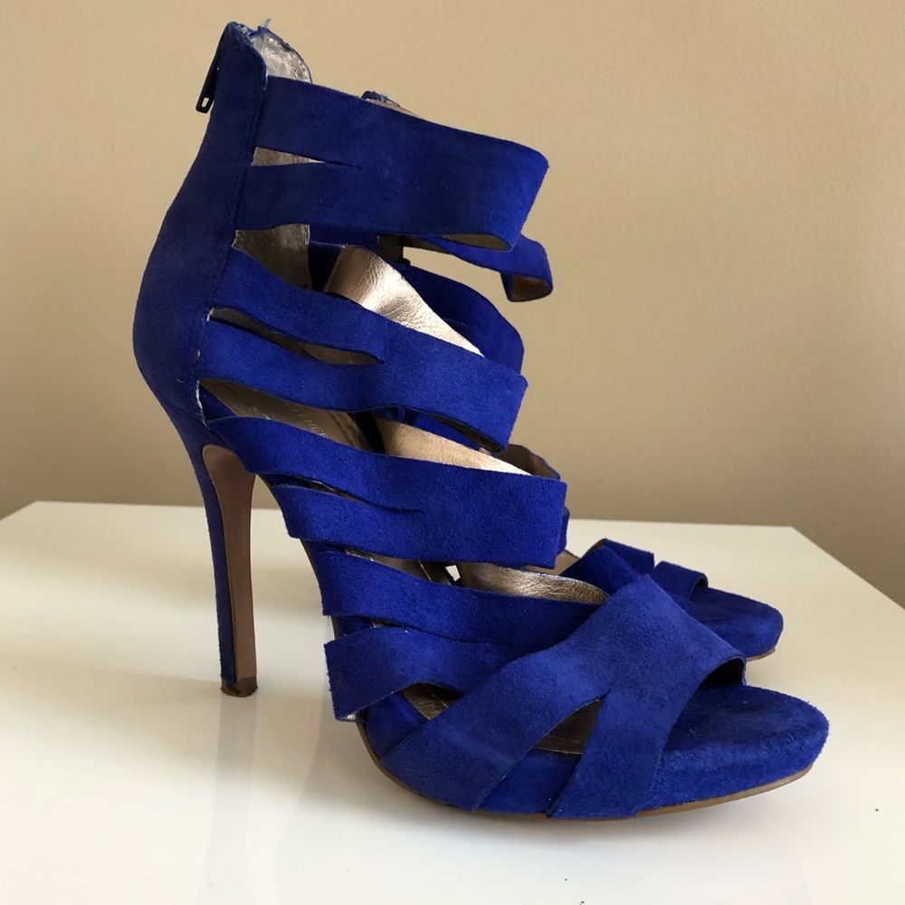 Blue strap BCBG heels